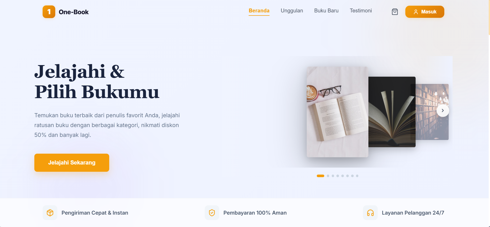 Tampilan proyek One Book